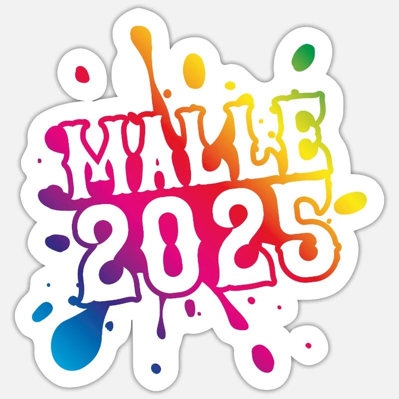 Malle 2025 blob - Sticker taille S (10 x 10 cm) - blanc mat