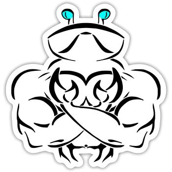 Alpha cancer Deluxe - Sticker Größe S (10 x 10 cm) - Mattweiß - Vorne