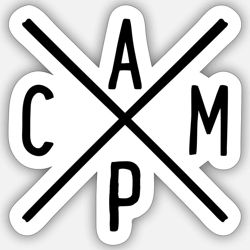 Camping Sticker size S (10 x 10 cm)