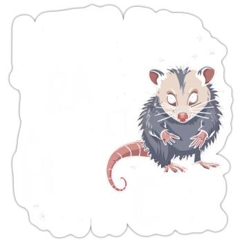 Opossum Possum Animal - Sticker size S (10 x 10 cm) - white matte - Front