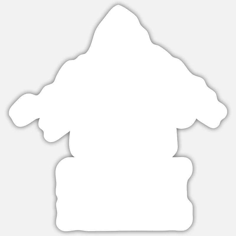 Planche à neige - Sticker taille S (10 x 10 cm) - blanc mat