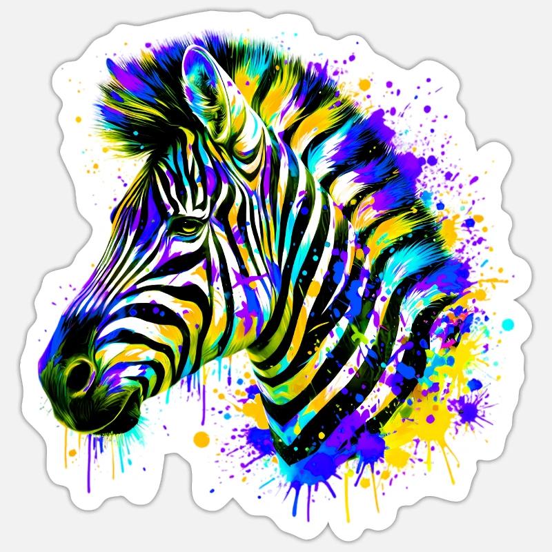 Zebra Sticker Größe S (10 x 10 cm)