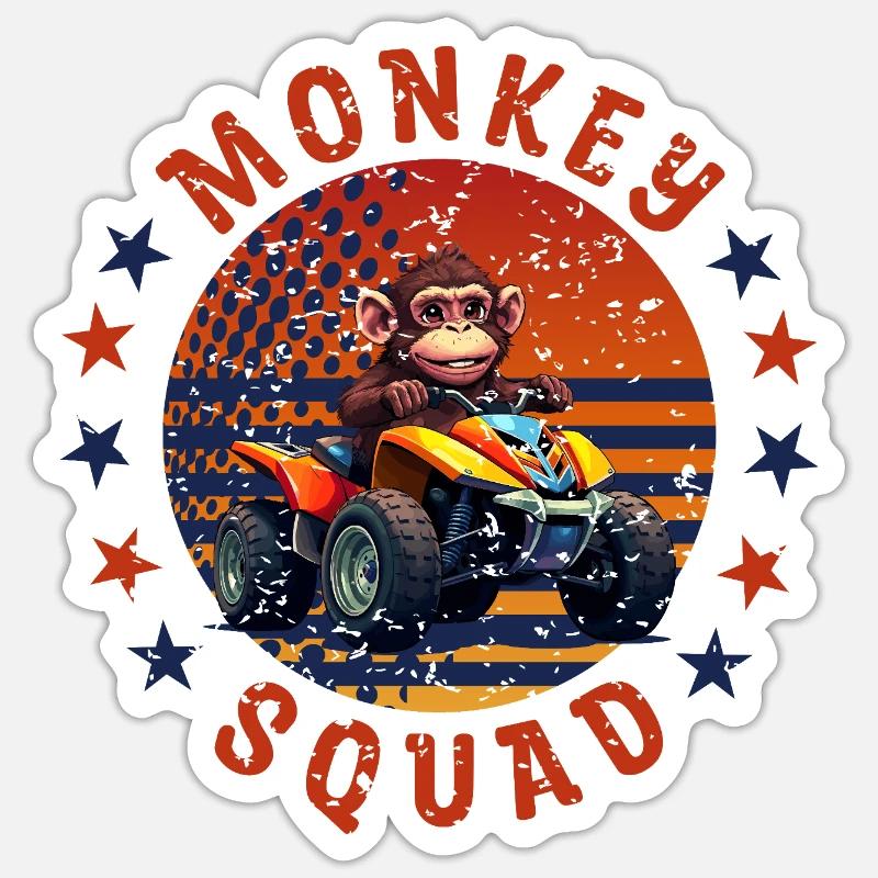 Quad Squad Sticker size S (10 x 10 cm)