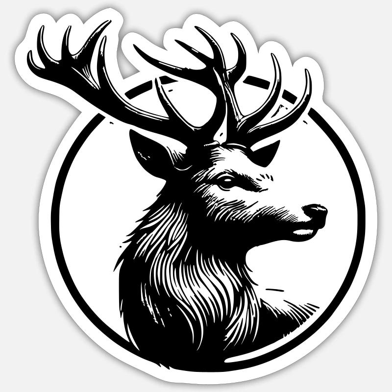 Deer Sticker size S (10 x 10 cm)