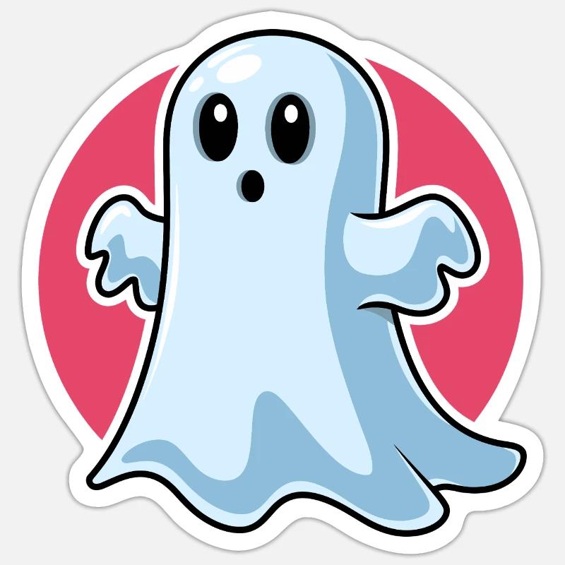 Spooky Cute Ghost Sticker size S (10 x 10 cm)