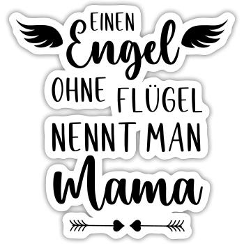 Ein Engel ohne Flügel - Sticker Größe S (10 x 10 cm) - Mattweiß - Vorne