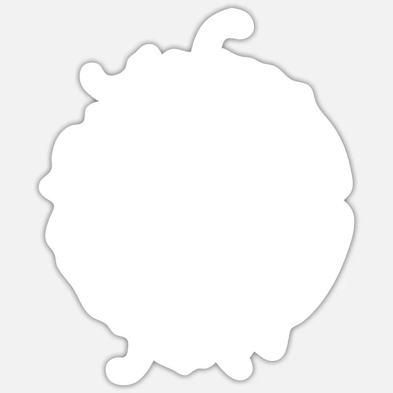 Logo de la lune - Sticker taille S (10 x 10 cm) - blanc mat