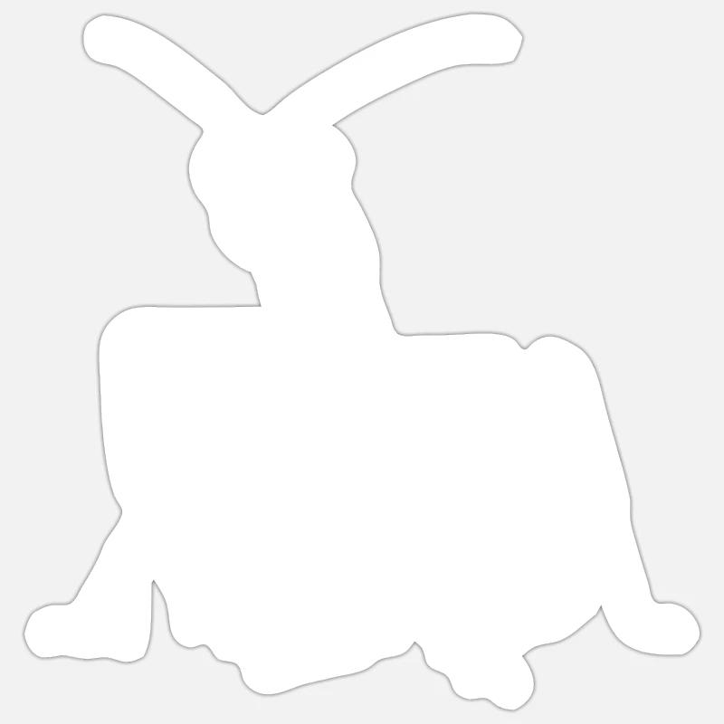 Gottesanbeterin - Sticker Größe S (10 x 10 cm) - Mattweiß