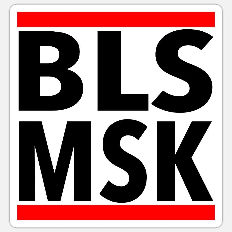 BLSMSK Motiv - Sticker Größe S (10 x 10 cm) - Mattweiß