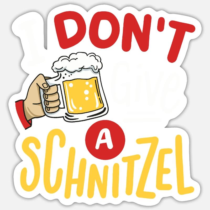 Mir doch Schnitzel! 🍗😂 - Sticker Größe S (10 x 10 cm) - Mattweiß