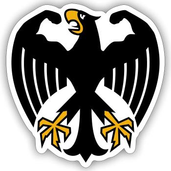 German Fitness Federal Eagle with Muscles - Sticker size S (10 x 10 cm) - white matte - Front