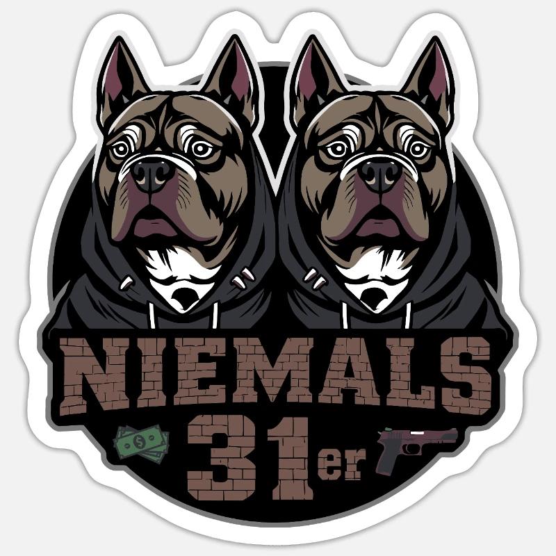 Never 31 - Sticker size S (10 x 10 cm) - white matte