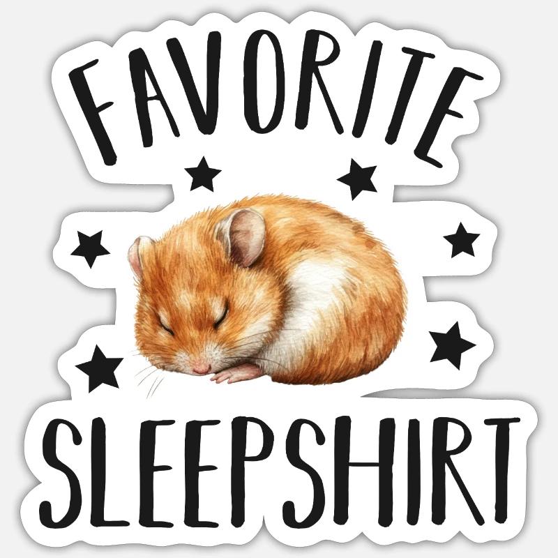 Sleeping hamster Sticker size S (10 x 10 cm)