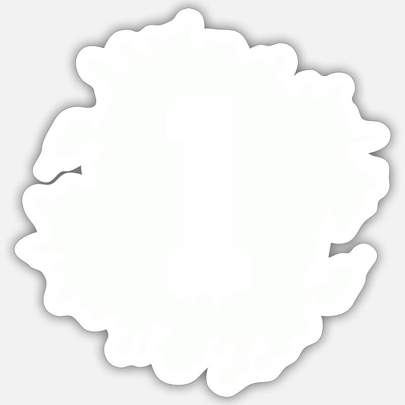 1 blob - Sticker size S (10 x 10 cm) - white matte