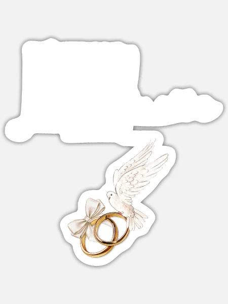 Das Zeugnis der Braut - Sticker Größe S (10 x 10 cm) - Mattweiß