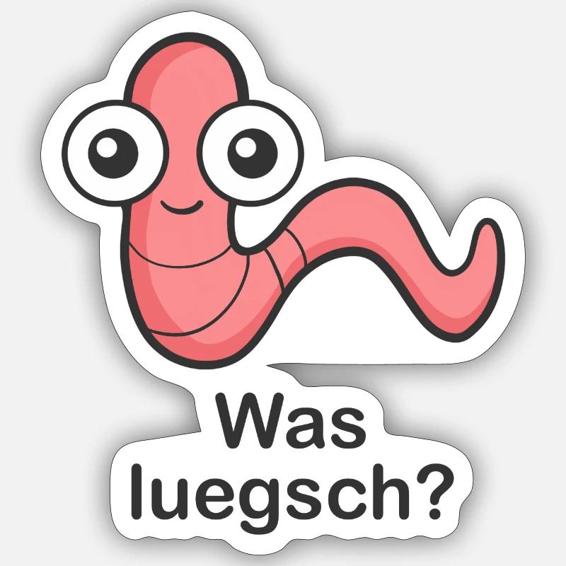 Qu’est-ce que Luegsch ? - Sticker taille S (10 x 10 cm) - blanc mat