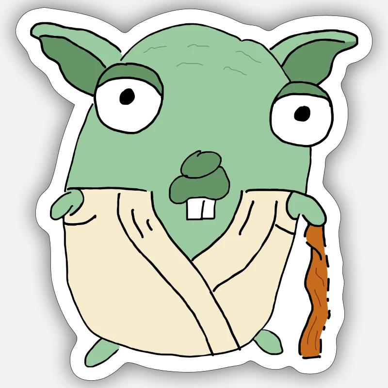 Yod' Gopher Sticker taille S (10 x 10 cm)