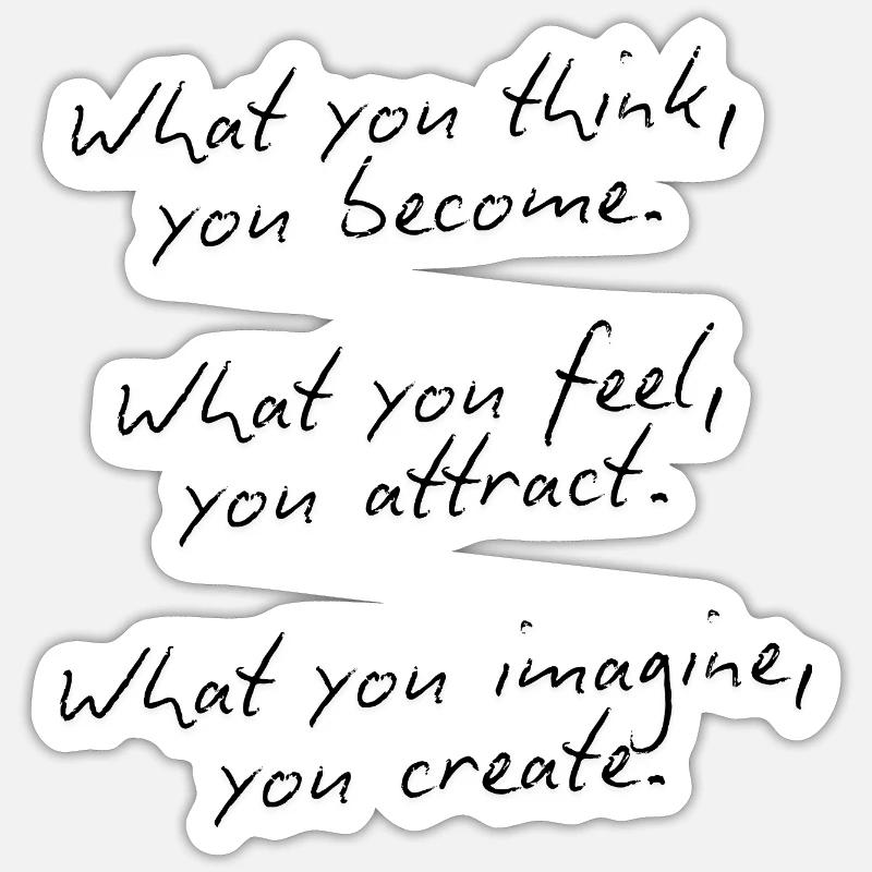 Mind & Manifestation – Inspiring Design - Sticker size S (10 x 10 cm) - white matte
