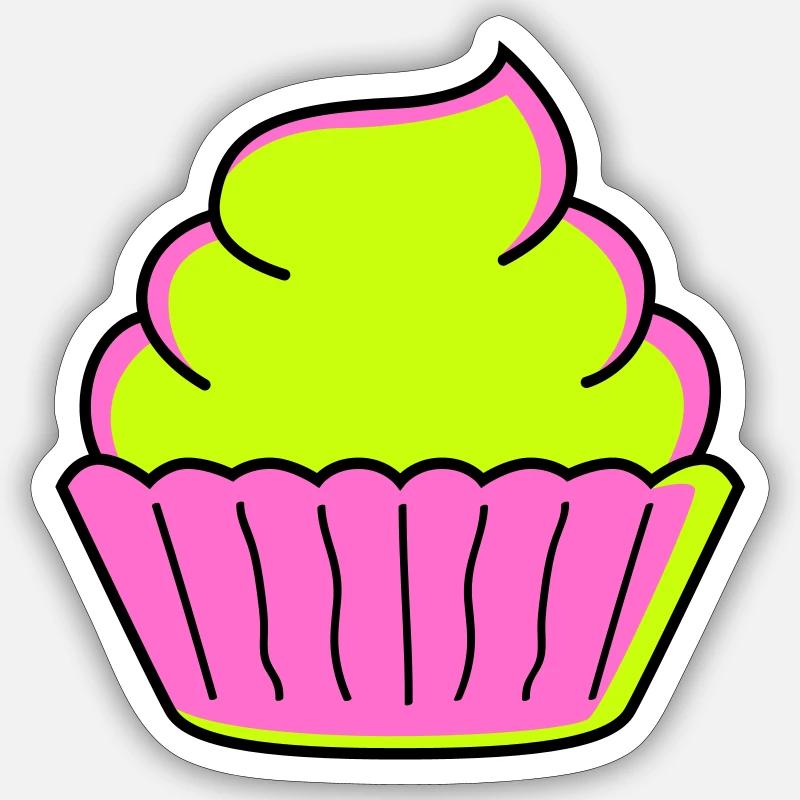 cupcake - Sticker size S (10 x 10 cm) - white matte