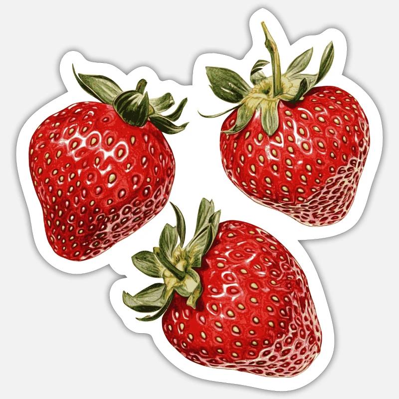 Strawberries Sticker size S (10 x 10 cm)