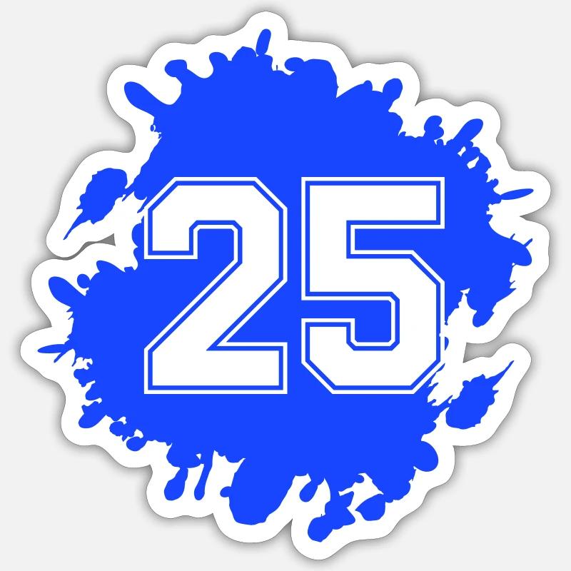 25 blobs - Sticker size S (10 x 10 cm) - white matte