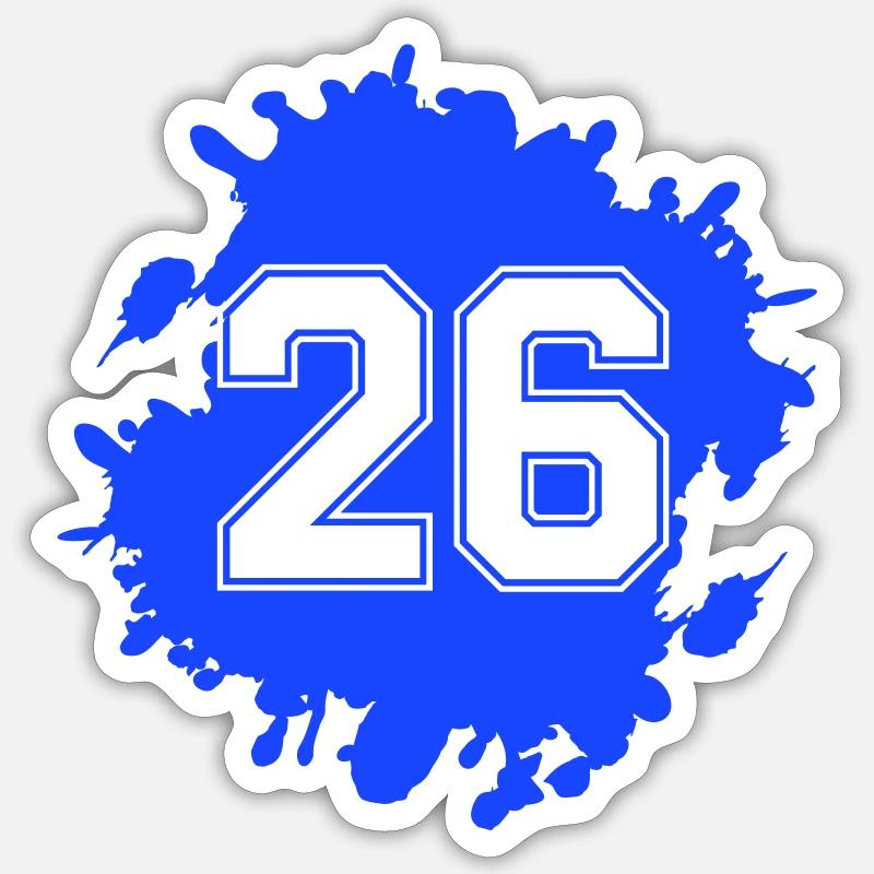 26 blobs - Sticker size S (10 x 10 cm) - white matte
