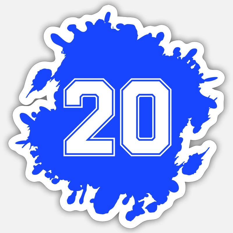 20 klecks Sticker Größe S (10 x 10 cm)