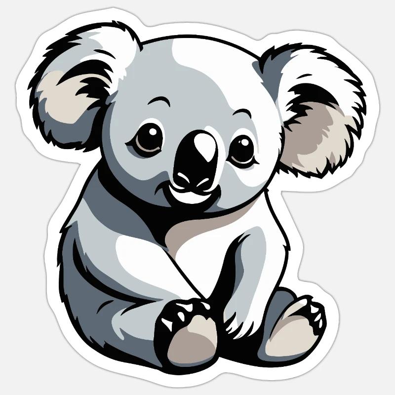 Koala - Design d’animal mignon Sticker taille S (10 x 10 cm)