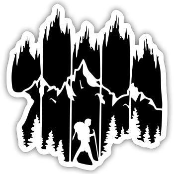 trip - Sticker size S (10 x 10 cm) - white matte - Front