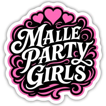 Malle Party Girls - Sticker Größe S (10 x 10 cm) - Mattweiß - Vorne