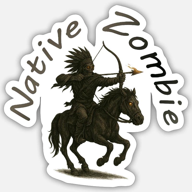 Native Zombie Sticker size S (10 x 10 cm)