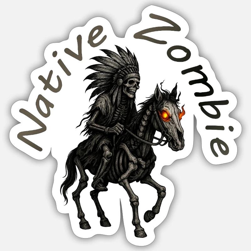 Native Zombie Sticker size S (10 x 10 cm)