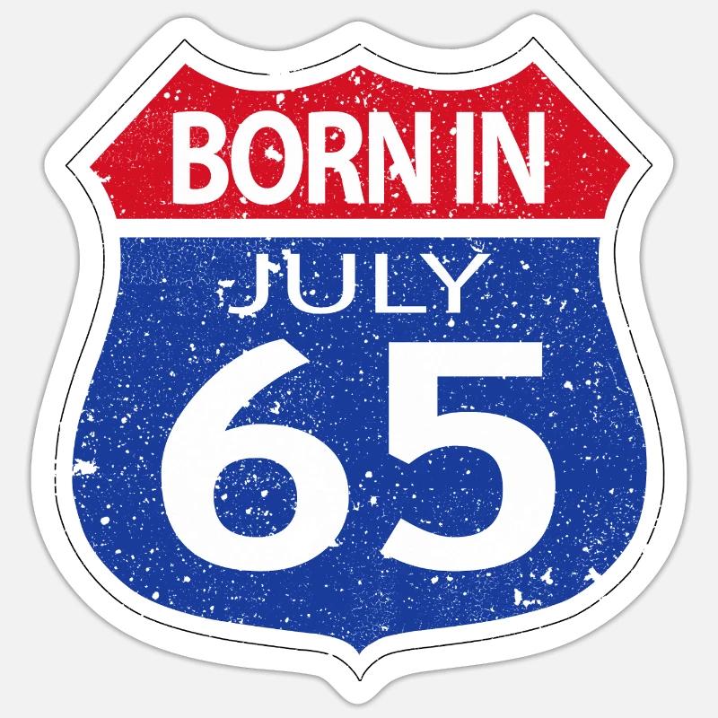 Né(e) en Juillet 1965 Sticker taille S (10 x 10 cm)