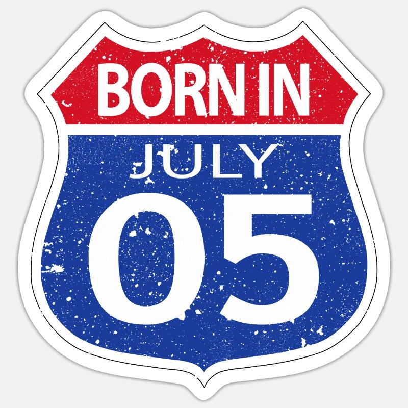 Né(e) en Juillet 2005 Sticker taille S (10 x 10 cm)