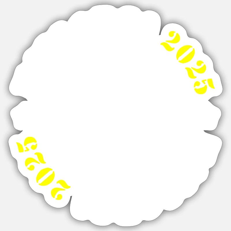 Majorque 2025 Palmier - Sticker taille S (10 x 10 cm) - blanc mat