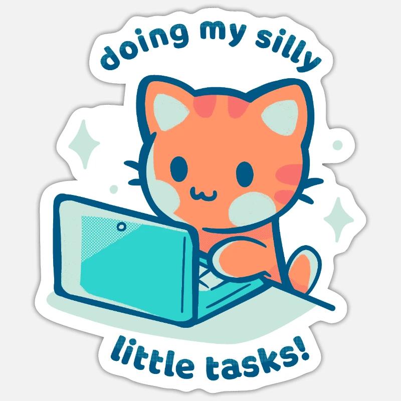 Doing My Silly Little Tasks Sticker size S (10 x 10 cm)