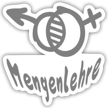Mengenlehre - Sticker Größe S (10 x 10 cm) - Mattweiß - Vorne