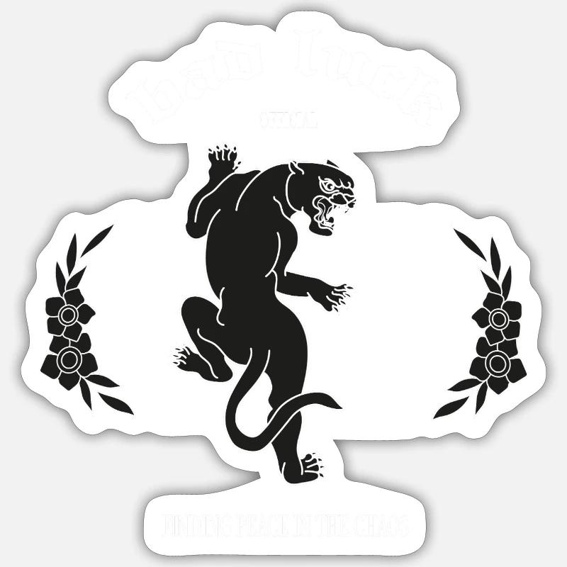 L’encre sans l’aiguille - Chaos - Sticker taille S (10 x 10 cm) - blanc mat