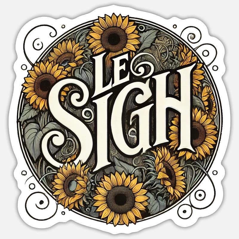 Le Seufzer - Sticker Größe S (10 x 10 cm) - Mattweiß