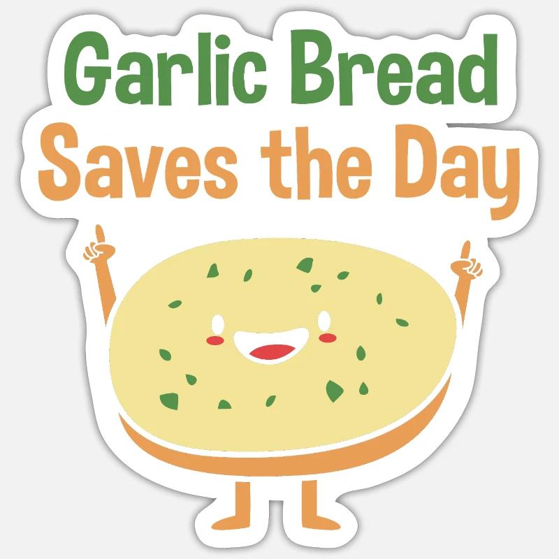 Bread Garlic Sticker size S (10 x 10 cm)