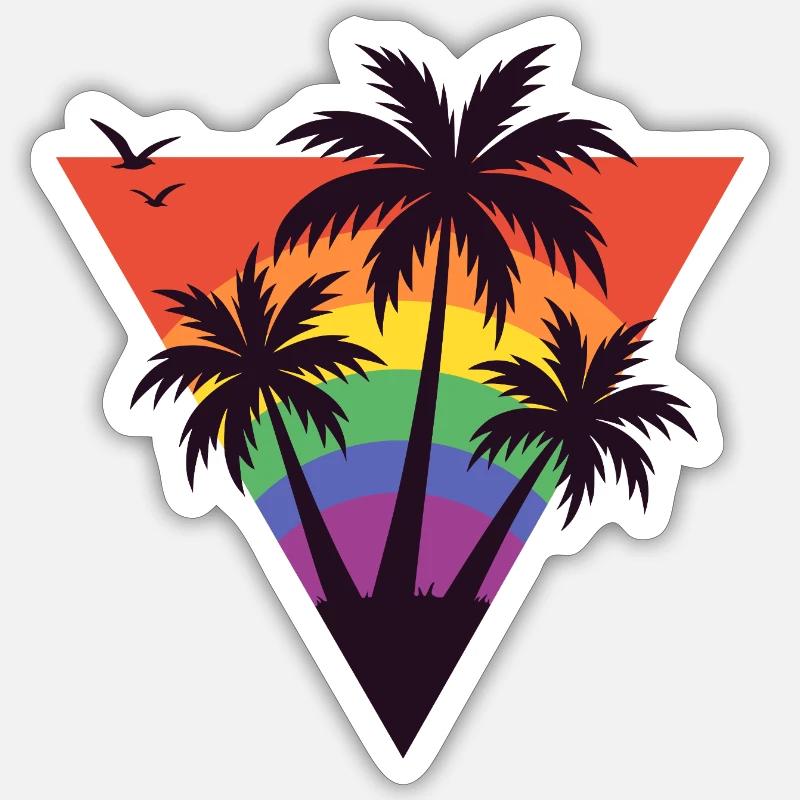 Tropical Rainbow - Sticker size S (10 x 10 cm) - white matte