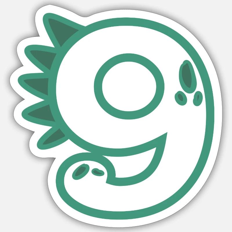 Number 9 Sticker size S (10 x 10 cm)