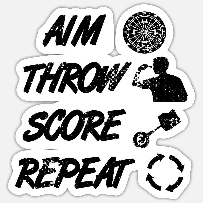 Darts Schedule Sticker size S (10 x 10 cm)