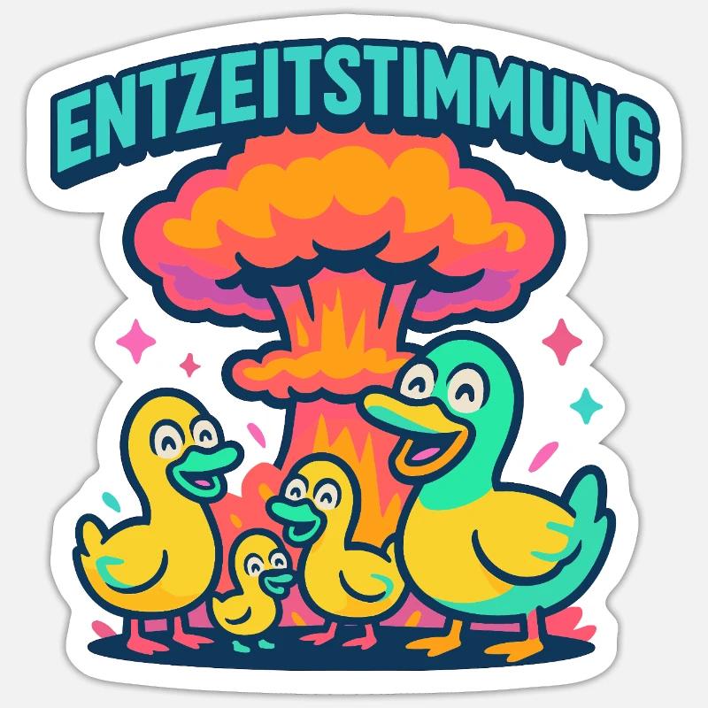Entzeitstimmung - Sticker Größe S (10 x 10 cm) - Mattweiß