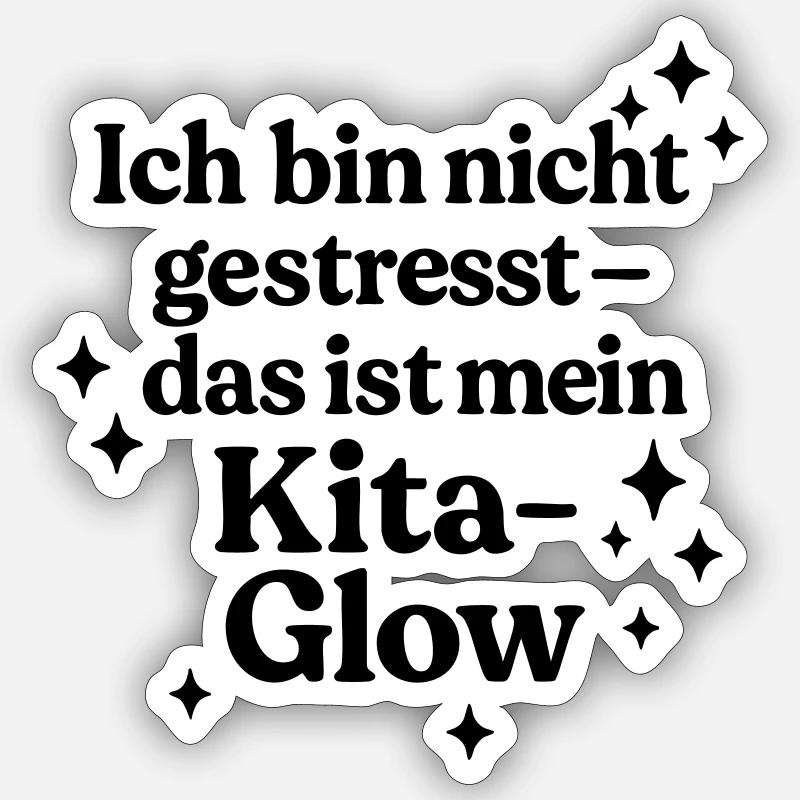Ich bin nicht gestresst... Sticker Größe S (10 x 10 cm)