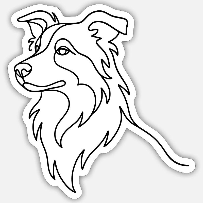Border Collie Chien Sticker taille S (10 x 10 cm)
