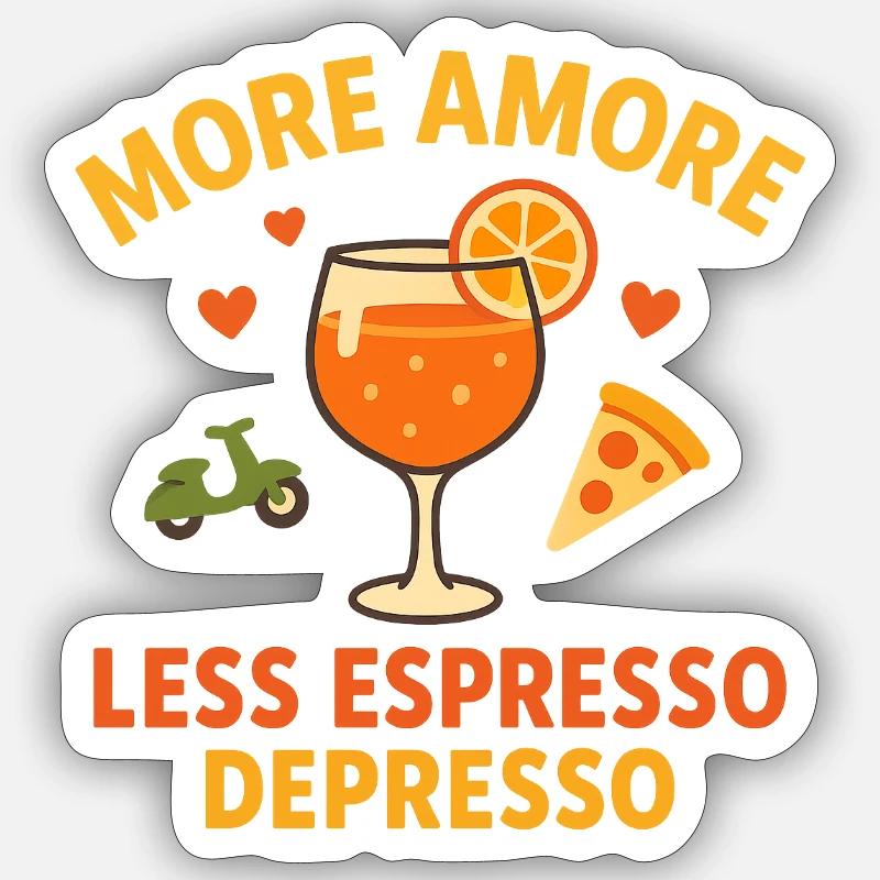 Joie de vivre in drinks design - Sticker size S (10 x 10 cm) - white matte