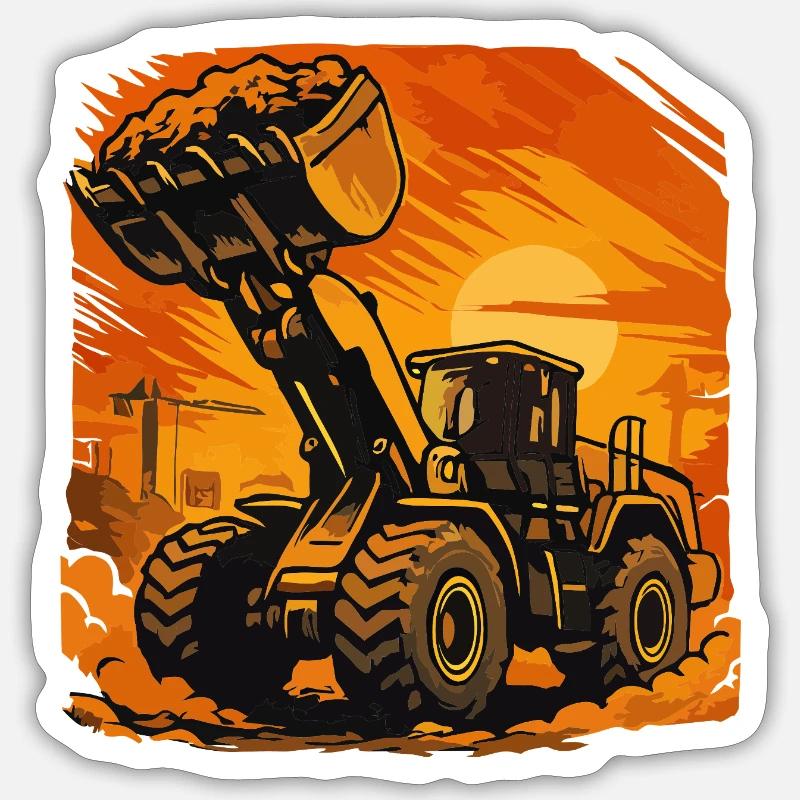 Wheel loader Sticker size S (10 x 10 cm)