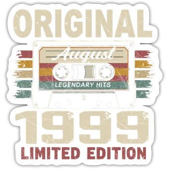 August 1999 August 1999 Gift August 1999 August 1999 - Sticker size S (10 x 10 cm) - white matte - Front