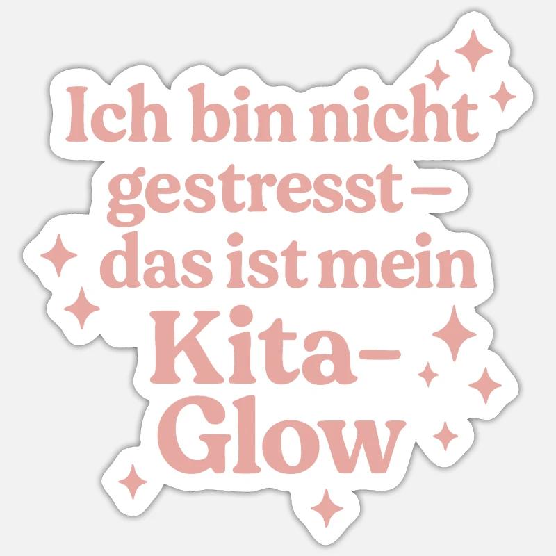 Ich bin nicht gestresst... (rosa) - Sticker Größe S (10 x 10 cm) - Mattweiß